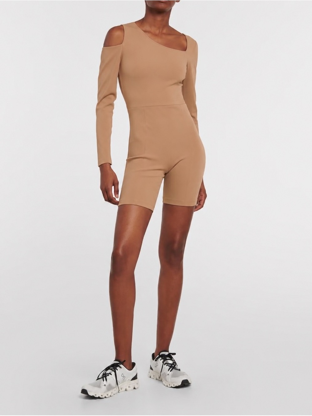 WOLFORD Warm Up Jumpsuit Almond Sz XS